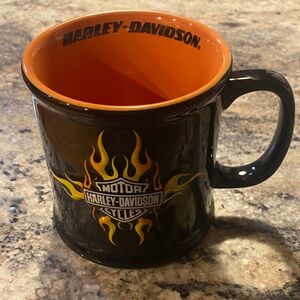 Harley-Davidson Black Mug with Orange Interior